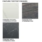 Mesa de comedor con tablero de Laminam y base de acero Made in Italy - Ezzellino viadurini