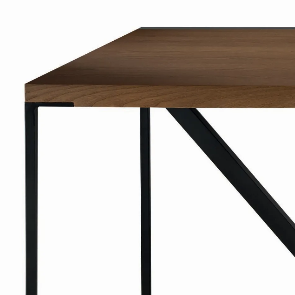 Tablero de mesa de comedor en tablero macizo Made in Italy - Adelio viadurini