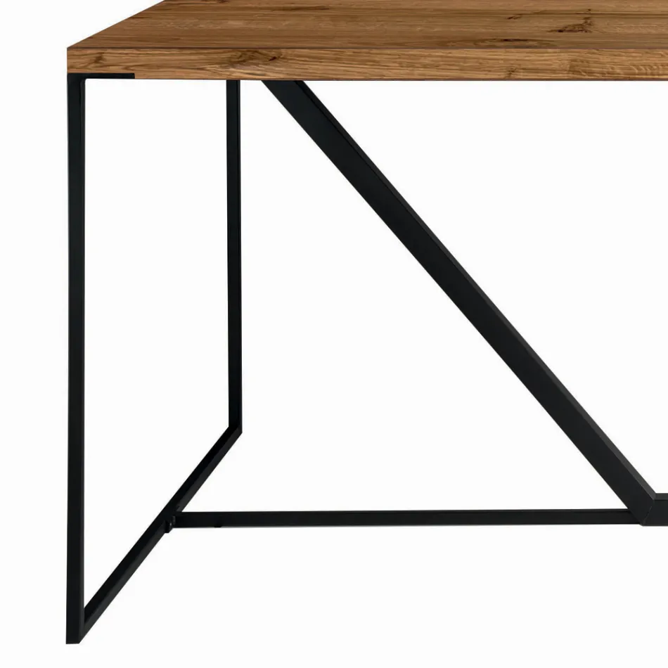 Tablero de mesa de comedor en tablero macizo Made in Italy - Adelio viadurini