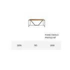 Tablero de mesa de comedor en tablero macizo Made in Italy - Adelio viadurini