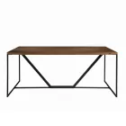 Tablero de mesa de comedor en tablero macizo Made in Italy - Adelio viadurini