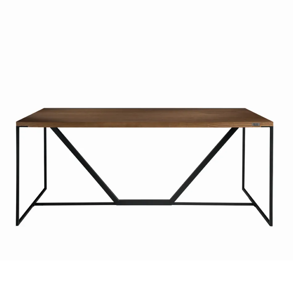 Tablero de mesa de comedor en tablero macizo Made in Italy - Adelio viadurini