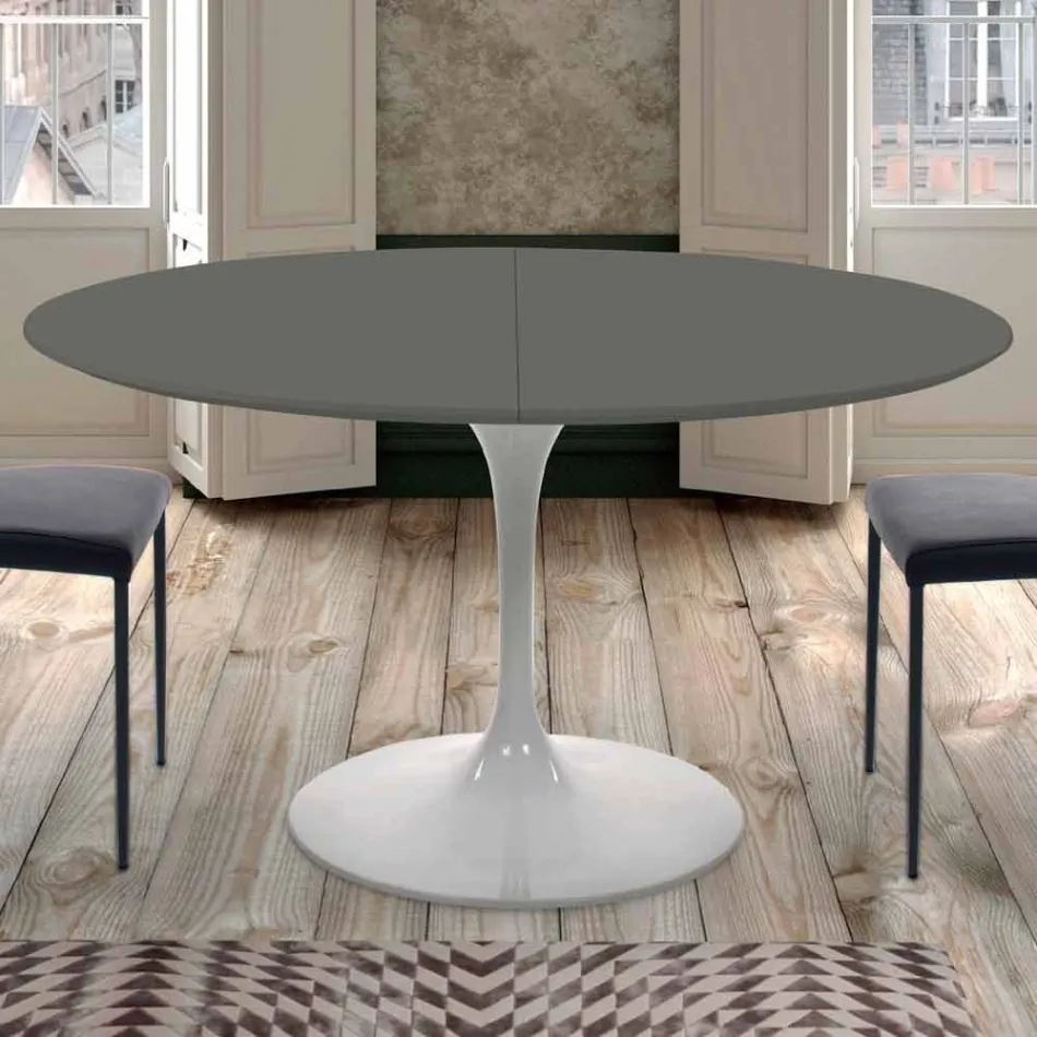Mesa de comedor redonda extensible hasta 170 cm Made in Italy - Dólares viadurini