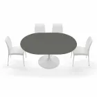 Mesa de comedor redonda extensible hasta 170 cm Made in Italy - Dólares viadurini