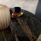 Mesa de comedor extensible redonda en cerámica Laminam Made in Italy - Lupetto viadurini