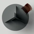 Mesa de comedor redonda con base y tapa de vidrio Made in Italy - Charles viadurini