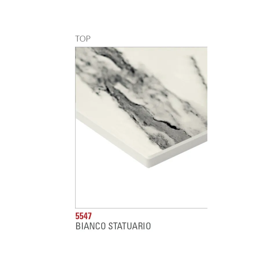 Mesa de comedor redonda con tapa de HPL estratificada Made in Italy - Lingotto viadurini