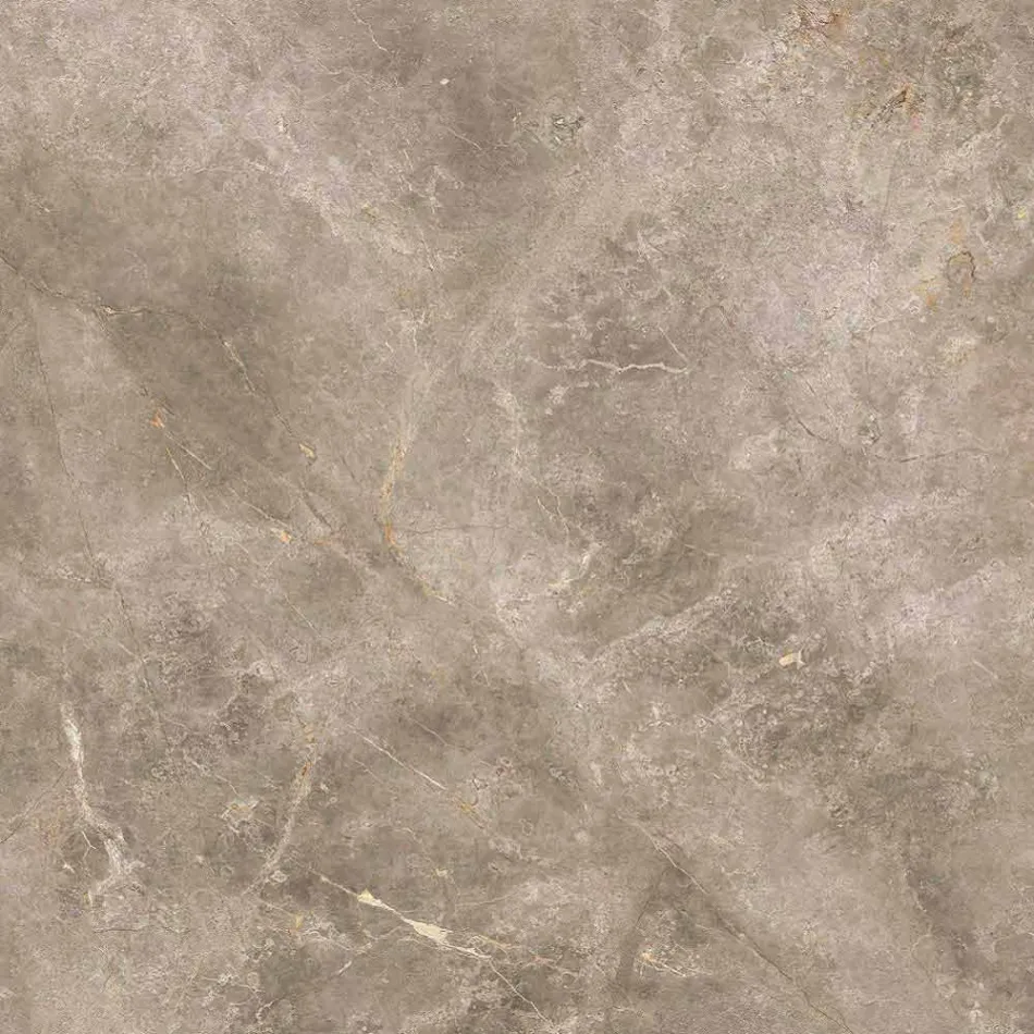 Mesa de comedor redonda de diseño en gres pulido y madera Made in Italy - Madame viadurini