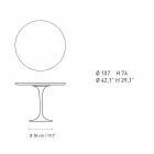 Mesa de comedor redonda en mármol y aluminio pintado Made in Italy - Excelente viadurini