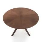 Mesa de comedor redonda en MDF chapado y madera maciza - Fulmine viadurini
