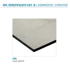 Mesa de Comedor Redonda de Metal y Hpl Laminado Made in Italy - Bastiano viadurini