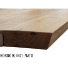 Mesa de comedor de roble macizo disponible con varios bordes Made in Italy - Boromir viadurini
