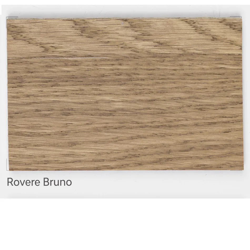 Mesa de comedor de roble macizo disponible con varios bordes Made in Italy - Boromir viadurini