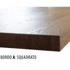 Mesa de comedor de roble macizo disponible con varios bordes Made in Italy - Boromir viadurini