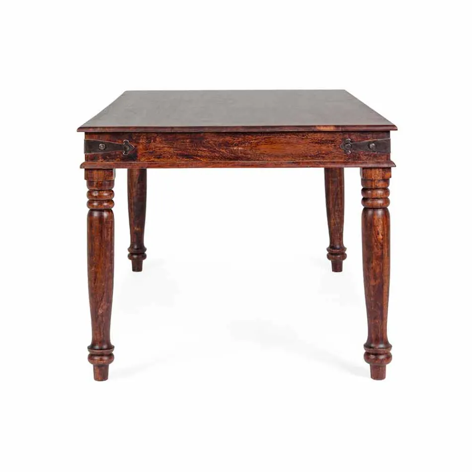 Mesa de comedor de estilo clásico en madera maciza de acacia Homemotion - Pitta viadurini