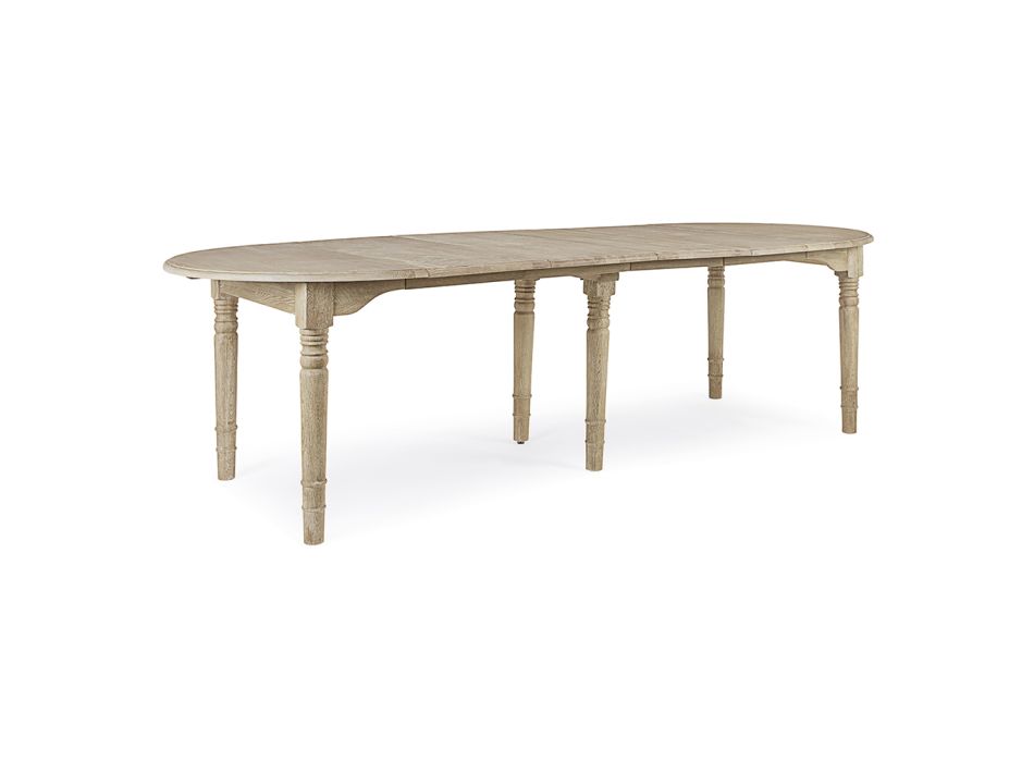 Mesa de comedor redonda extensible a 272 cm en madera Homemotion - Guglio viadurini