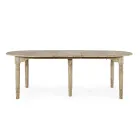 Mesa de comedor redonda extensible a 272 cm en madera Homemotion - Guglio viadurini