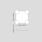 mesa de diseño salón de roble oscuro Drummond viadurini