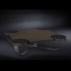 mesa de diseño salón de roble oscuro Drummond viadurini