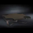 mesa de diseño salón de roble oscuro Drummond viadurini