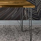Mesa de salón en roble y resina epoxi coloreada Made in Italy - Magnus viadurini