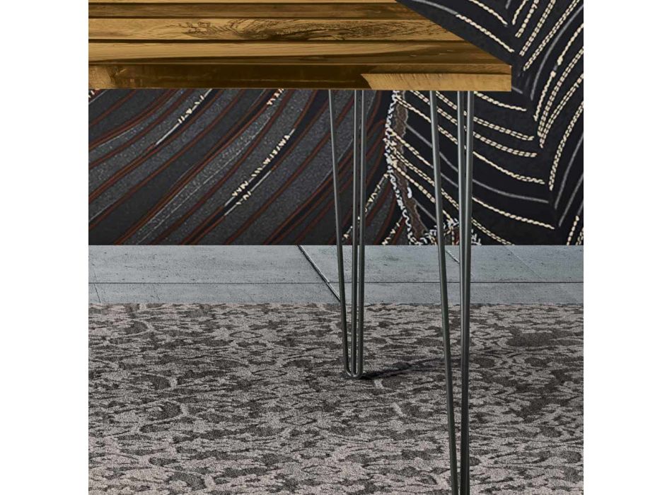 Mesa de salón en roble y resina epoxi coloreada Made in Italy - Magnus viadurini