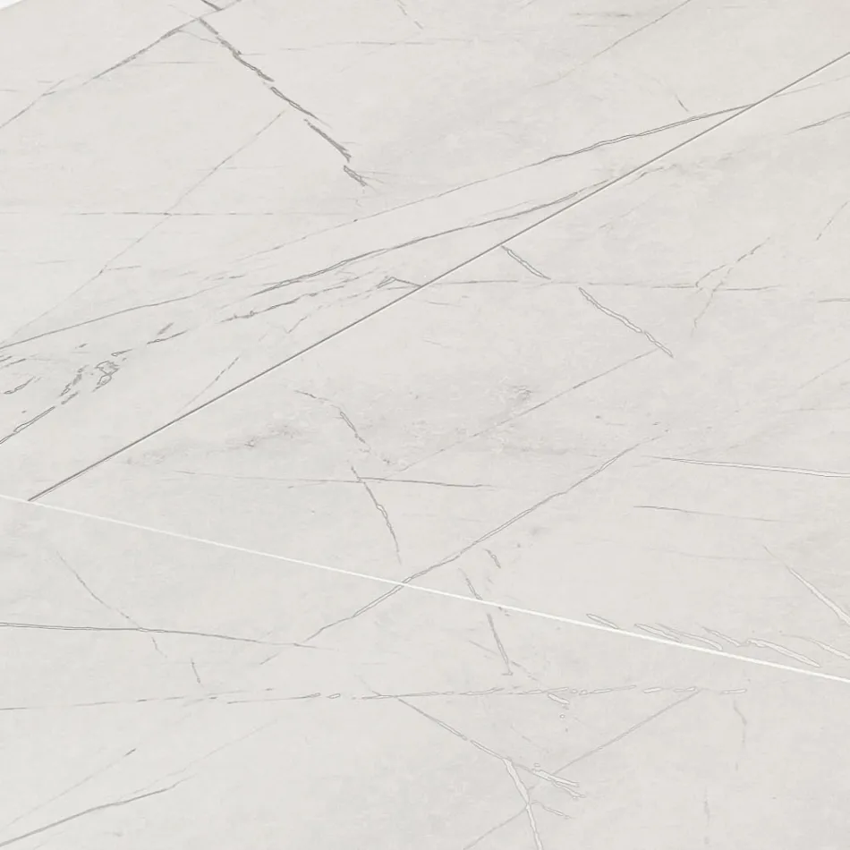 Mesa de salón extensible de 260 o 300 cm en metal y HPL - Borgo viadurini