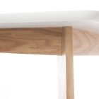 Mesa de salón con tablero de MDF y base de madera - Plata viadurini