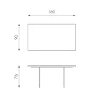 Mesa de Salón en Chapa de Roble y Base de Vidrio Templado - Nicofisso viadurini