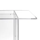 Mesa Selenia de diseño minimalista en plexiglás transparente, fabricada en Italia. viadurini