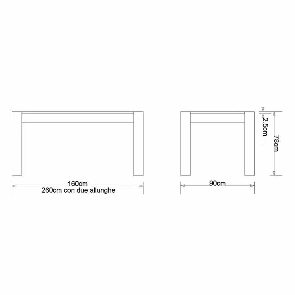 Mesa de diseño extensible de hasta 260cm en roble Jacob viadurini