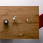 Mesa de diseño extensible hasta 294 cm en madera y metal Made in Italy - Nuzzo viadurini