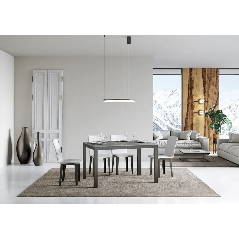 Mesa de diseño con tapa de madera extensible hasta 440 cm Made in Italy - Foxy viadurini