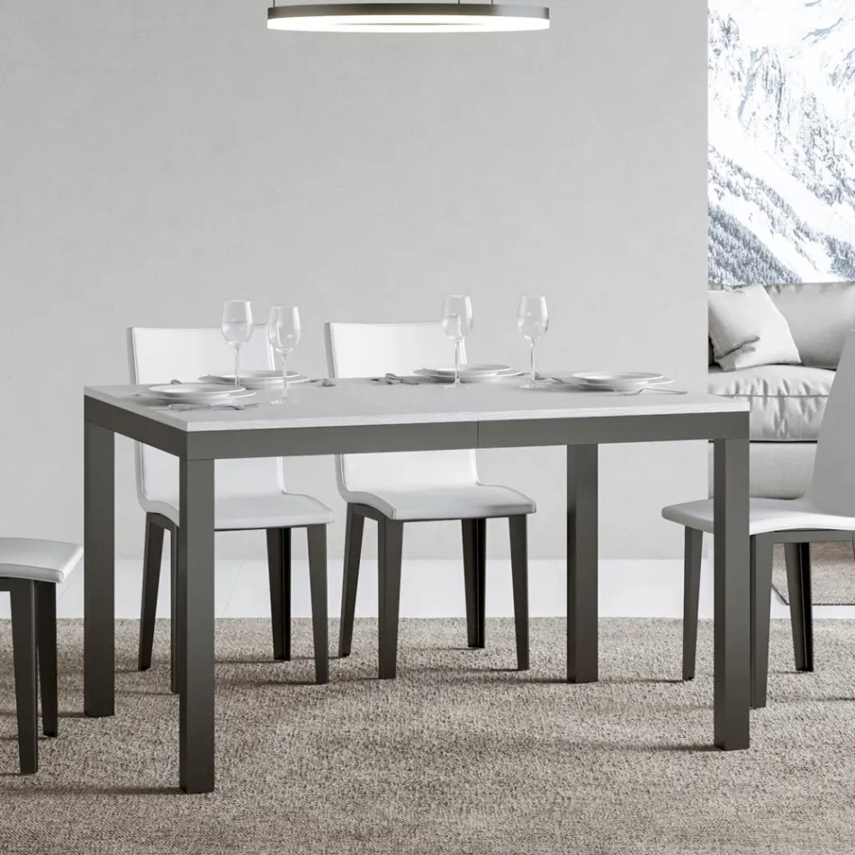 Mesa de diseño con tapa de madera extensible hasta 440 cm Made in Italy - Foxy viadurini