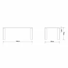 Mesa de diseño moderno en madera de nogal natural, L180xP90cm, Yvonne viadurini