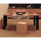 Mesa de diseño moderno en madera de nogal natural, L180xP90cm, Yvonne viadurini