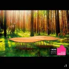 Diseño de roble mesa de chapa de madera y madera de nogal Fenice viadurini