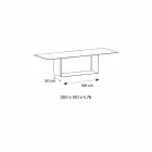 Mesa de diseño en cerámica y metal Matt Noir Desir Made in Italy - Marrón oscuro viadurini