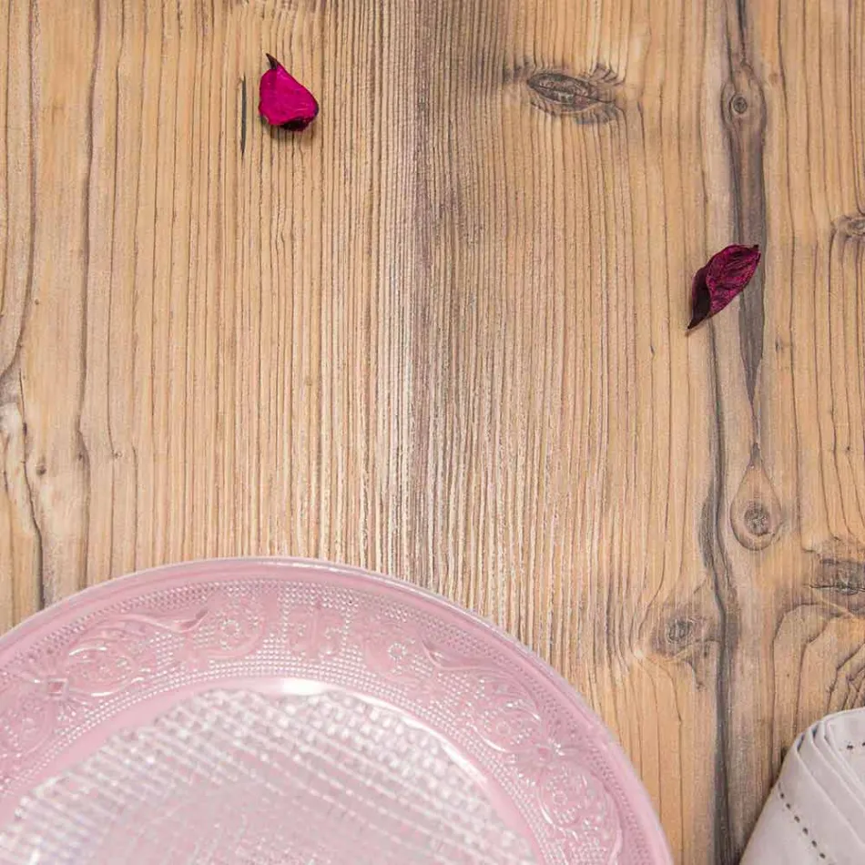 Mesa de diseño en madera de abeto y plexiglás hecha en Italia, Castro viadurini