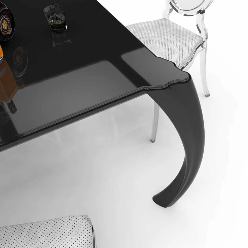 Mesa de comedor de diseño moderno hecha en Italia, Milzano viadurini