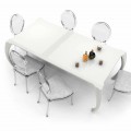 Mesa de comedor de diseño moderno hecha en Italia, Milzano