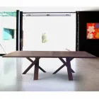 Mesa de diseño moderno de madera 270x120cm hecha en Italia Tree viadurini