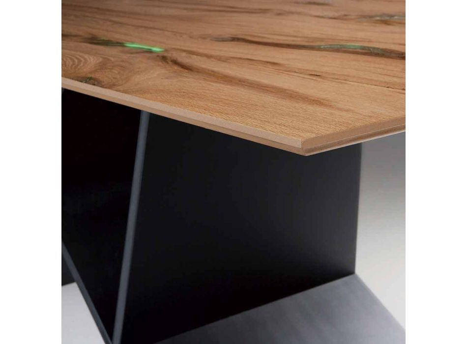 Mesa de diseño moderno en madera multicapa hecha en Italia Amaro viadurini