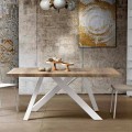 Mesa extensible moderna en madera de melamina hecha en Italia, Wilmer