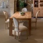 Mesa de salón fija de 190 x 100 cm de madera maciza de teca - Flamenca viadurini