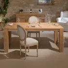 Mesa de salón fija de 190 x 100 cm de madera maciza de teca - Flamenca viadurini