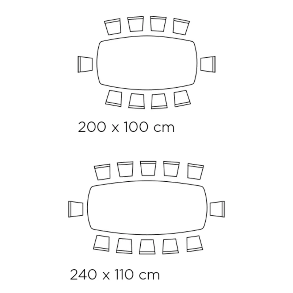 Mesa fija en forma de barril con base de fresno de nogal Canaletto Made in Italy - Norte viadurini