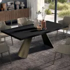 Mesa Fija con Borde Descortezado Irregular Made in Italy - Gafas viadurini