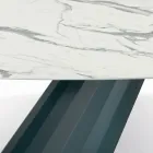 Mesa Fija con Tapa Laminada en Forma de Barril Made in Italy - Pantalones viadurini