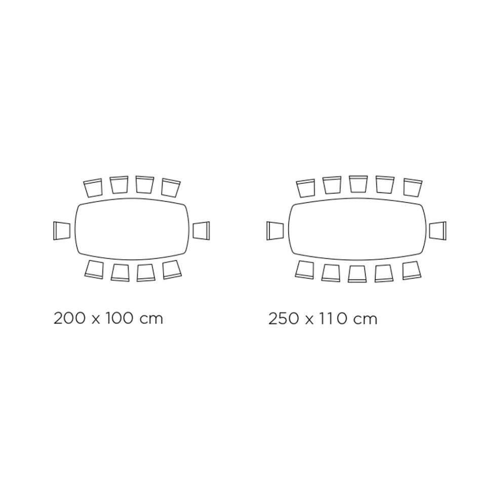 Mesa Fija con Tapa Laminada en Forma de Barril Made in Italy - Pantalones viadurini